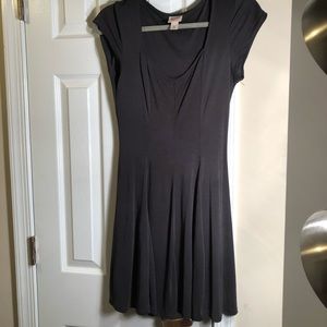 Gray skater A-line dress